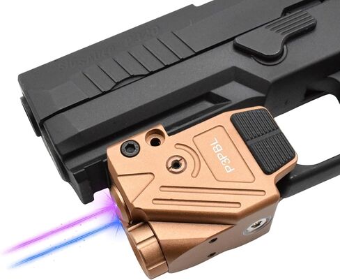 HiLight New Tactical P3PBL TAN- 700 Lumens Strobe Flashlight & Dual (Blue, Purple) Laser w/Military-Grade Aluminum & Magnetic Charger - Extension Rail Mount Light & Dual Laser Class of IIIA, 5mW in Saudi Arabia