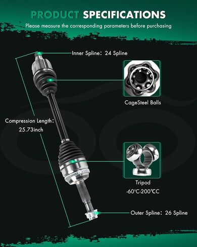 SCITOO CV Axle Shaft Assembly Front Left For Toyota Camry 2.5L 2012-2017 NCV69046 in Saudi Arabia