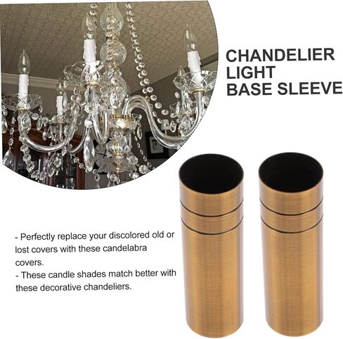 4pcs Chandelier Candle Sleeve Covers Retro Light Base Covers Easy to Install Decorative Lamp Holder for Home Lighting in Saudi Arabia