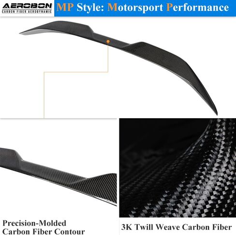 AeroBon Real Carbon Fiber Trunk Spoiler متوافق مع 2017-2023 Audi A5 S5 RS5 Spoiler 4-Door Sportback (نمط MV) in Saudi Arabia