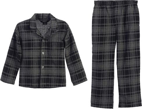 Gioberti Boys Yarn-Dye Brushed 2 Piece Flannel Lounge & Pajama Set with Elastic Waist Pants in Saudi Arabia