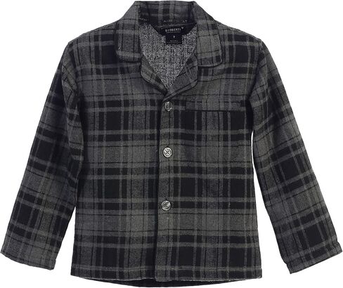 Gioberti Boys Yarn-Dye Brushed 2 Piece Flannel Lounge & Pajama Set with Elastic Waist Pants in Saudi Arabia