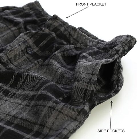 Gioberti Boys Yarn-Dye Brushed 2 Piece Flannel Lounge & Pajama Set with Elastic Waist Pants in Saudi Arabia
