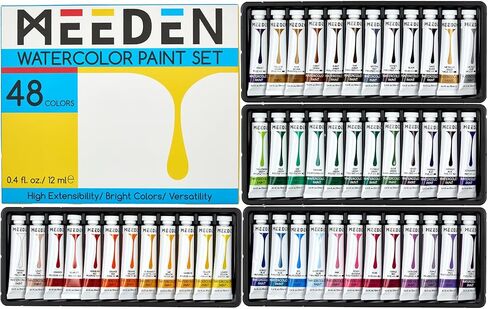 MEEDEN Watercolor Paint Tubes Set - 24 x 12ml/0.4oz Water Color Paints for Students Beginners in Kuwait