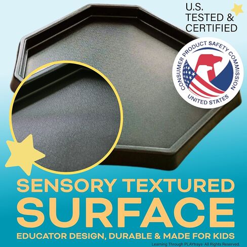 Small Tuff Tray by Learning Through PLAYtrays | 27.5"x 27.5" Brown Sensory Play Tray | Sand and Water Table for Toddler & Kids Activities | Montessori & Reggio Inspired | Stand NOT Included in Saudi Arabia