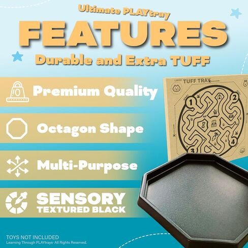 Small Tuff Tray by Learning Through PLAYtrays | 27.5"x 27.5" Brown Sensory Play Tray | Sand and Water Table for Toddler & Kids Activities | Montessori & Reggio Inspired | Stand NOT Included in Saudi Arabia