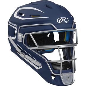 Rawlings | MACH Catcher's Helmet | Baseball | Senior (7 1/8" - 7 3/4") | Navy/White