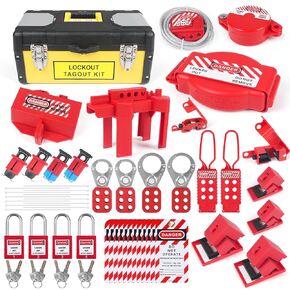 BULANGD Lockout Tagout Station Loto Kit 138 Pieces, Safety Padlocks, Lockout Hasp, Lock Out Tags, Circuit Breaker Lock, Cable Lock, Plug Lock Lockout Tagout Cabinet