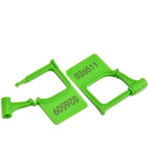 100 Plastic Security Padlock Seals Tamper Proof Safety Tags Inspection Tags Numbered Disposable Locks for Medical, Clothes, Luggage (Blue)