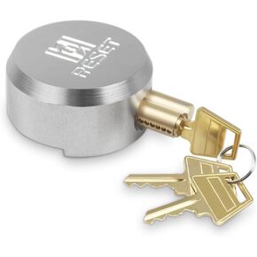 RESET-903 Keyed Different Heavy-Duty Aluminum Hidden Shackle Padlock for Warehouses, Containers, Trailers, Vans, Trucks, Gate, Vending Machines - Stainless Steel Shackle, Hockey Puck Lock - Sliver