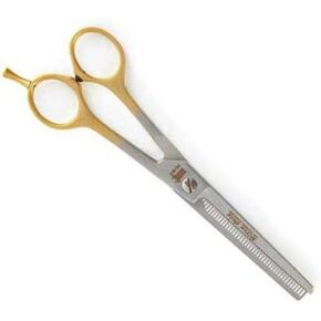 Stainless Steel Small Pet Ultra Gold 46-Tooth Thinning Shears with Gold Handles, 6-1/2-Inch