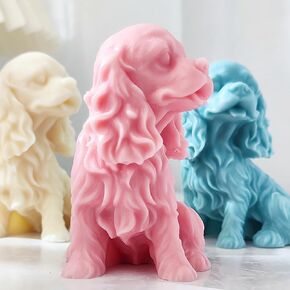 Labrador Dog Mold Large Labrador Dog Candle Mold Animal Candle Mold Dog Resin Casting Mold Resin Making Molds Silicone Mold for Candle Home Decorate Mold Candle Making Mold 3D Animal Mold Clay Mold