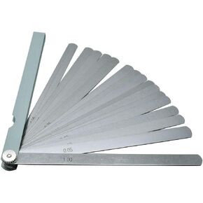 Feeler Gauge 0.05mm - 1mm Gap Measurement Tool 20-Leaf 200mm/8" Length