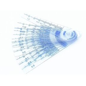 BESNIN Feeler Gauge Plastic 13 in 1 Gap Measuring Tool 0.05-1mm Marked Metric and Imperial for Measuring Gap Width Thickness
