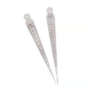 Taper Gage 1-15mm 1/32-5/8 Inch Stainless Steel Taper Welding Gauge Inch&Metric Feeler Gap Hole Measure Tool,0.1mm Accuracy（2.1mm Thick）