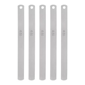 5pcs Mn Steel Feeler Gauge 0.5mm Thickness 150mm Length Metric Filler Thickness Gage Gap Measuring Tool Single Blade