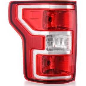 Rear Lamp Brake Tail Light Assembly Compatible with 2018 2019 2020 Ford F150 F-150 Taillight with Bulbs and Harness OE Replacement, Passenger and Driver Side