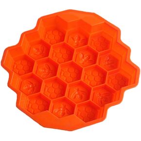 Large Honeycomb Silicone Soap Mold | 19-Hole Baking Cake Mold Bakeware for Family or Friends Party (Pink)