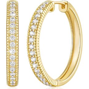 14K Gold Hoop Earrings Diamond Earrings Hoops Elegance Redefined Big Hoop Earrings 14K Gold Earrings Jewelry in Kuwait