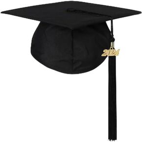Graduation Cap with 2024 Black Tassel, Graduation Cap Tassel for Kindergarten High School College Bachelor