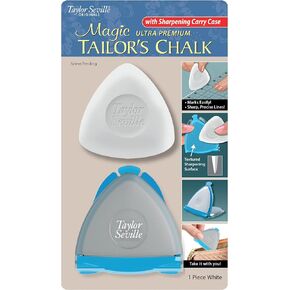 Tailor Seville Magic Ultra Premium Tailor's Chalk with Sharpening Carry Case - White