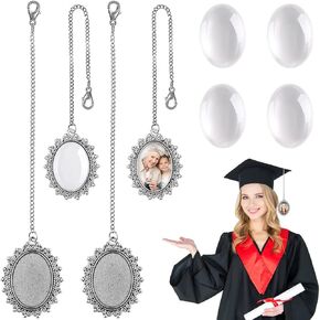 Graduation Cap Photo Charm, 4Pcs Class of 2024 College Gifts