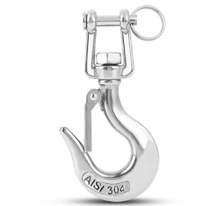 AMYSPORTS Heavy Duty Slip Hook Load Tow Chain Clevis Hook Winch Trailer Steel Clevis Latch Safety Lifting Stainless 5/16 Inch 1430lbsf