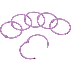 PATIKIL 1.8" OD 1.5" ID Loose Leaf Rings, 20 Pack Binder Ring Book Rings Steel for Paper DIY Scrapbook Notebook Photo Album, Black
