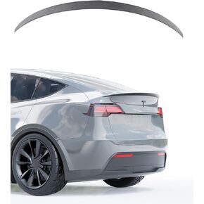 سبويلر EVDANCE للطراز Y Tesla 2020-2024 جناح سبويلر خلفي من ألياف الكربون مادة ABS OEM شفة الجذع الخلفي in Kuwait