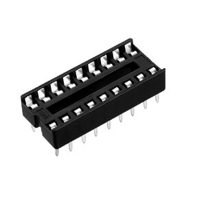 uxcell 30pcs DIP IC Chip Socket Adaptor 2.54mm Pitch 7.6mm Row Pitch 2 Row 18 Flat Pins Soldering