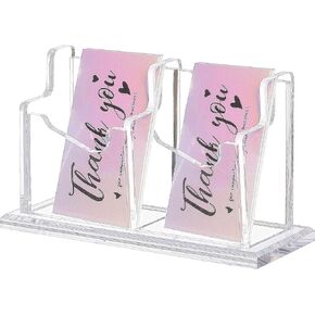 Acrylic Brochure Holder Business Card Literature Holder Clear Flyer Magazine Pamphlet Display Stand Booklet Desk Mount Trifold Holder Countertop Organizer for Office School Store Exhibition (1 Tier 1 Slot)