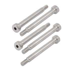 uxcell 304 Stainless Steel Hex Socket Shoulder Bolt 6mm Shoulder Dia 60mm Shoulder Length M5 Thread 5Pcs