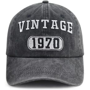 Vintage 1970 1971 1972 1973 1974 1975 1976 1977 1978 1979 Hat for Men Women, Funny Adjustable Cotton Birthday Baseball Cap