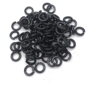 M6，0.24" ID，Open Washer Lock Washer Spring Washer Washer Black (100 pcs)
