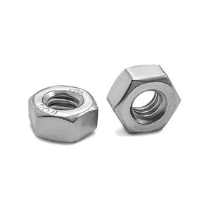 50pcs 1/4-20 Hex Nuts, 304 Stainless Steel Hex Drive Nuts, UNC Nuts Fasteners, 1/4" Stainless Nuts Replacement Nut with Plastic Case