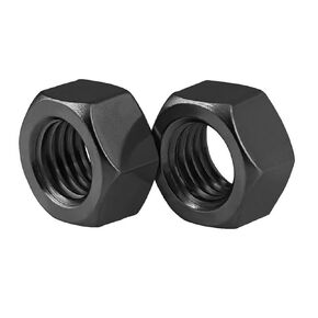 M10 Black Hex Nuts, M10-1.5 Black Hex Nut Stainless Steel 304 (18-8), 20pcs