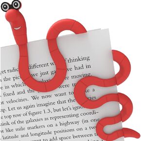 Clip Bookmarks for Kids Students Women and Men - Wally The Bookworm Cool Cute Bookmark and Page Holder Unique Gift Idea - Funny Book Marker and Reading Accessory for Book Lovers (Turquoise)