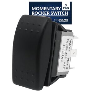 Five Oceans FO1528 Momentary On-Off-On Rocker Switch 3 Pins