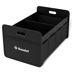 K KNODEL Car Trunk Organizer, Foldable Organizer for Car, Automotive Consoles & Organizers, Storage with Reinforced Handles (Small, Black)