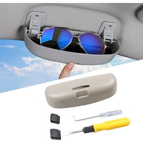 LFOTPP Universal Car Sunglasses Holder for 2018-2022 2023 2024 Hyundia & Kiaa Sun Glass Case Eyeglasses Storage Box,Interior Accessories Autos Parts (Light Gray)