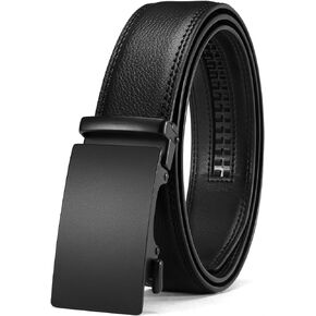 Ratchet Belt for Men - Mens Belt Leather 1 3/8" for Dress Pant - Micro Adjustable Belt Fit Everywhere