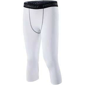 Men's 3/4 Compression Pants for Men Sport Base Layer Fitness Leggings Athletic Function Capri Tights