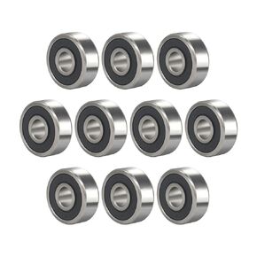MR85-2RS 10 PCS Miniature Deep Groove Ball Bearing 5×8×2.5mm Double Blue Rubber Sealed Ball Bearing Chrome Steel P0 Z2 Bearing for Industrial Machine,Power Tools and Mechanical Equipment