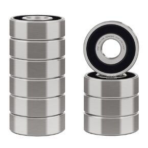 XIKE 10 Pcs 1606-2RS Bearings 3/8"x29/32"x5/16", Double Rubber Seals and Pre-Lubricated, Deep Groove Ball Bearing.