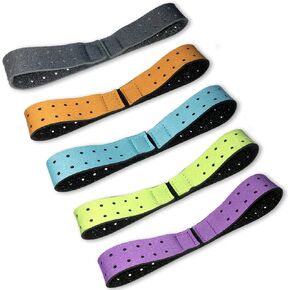 5 Pcs Replacement Armband Strap Heart Rate Monitor Band Soft Compatible with OTF, Orange Theory Fitness Adjustable Armband Strap (0.8 x 14.2 Inch)