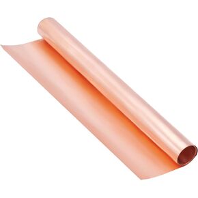 OLYCRAFT 0.03mm Copper Roll High Purity Pure Copper Weather Proof Brass Sheet Copper Foil Light Salmon Color Copper Sheets for Mechanical Machining Mould Making Cutting Precision - 39x8 Inch