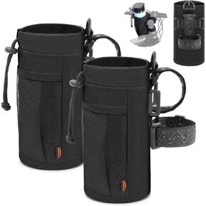 Desing Wish Mini Bike Cup Holder for 12oz Standard Cans & 16.9oz Plastic Bottles, Removable Non-Slip Straps Insulated Bike Bottle Holder for Mountain Bike, Road Bike, eBike, Scooter, Baby Stroller
