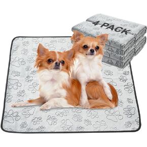 Qeils Reusable Puppy Pads, 2 Pack Washable Pee Pads for Dogs, Waterproof Non Slip Wee Wee pad, Absorbent and Leakproof Training Mats for Potty, Crate, Playpen, Bed, Sofa, 18"x 24"