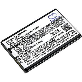 Replacement Battery for Yealink W56H W56h/p One Talk IP DECT W56P W60P Compatible with YL-5J W56-BATT, Black, 59.80x38.00x5.60mm