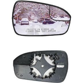 Passenger Right Side Heated Mirror Glass Compatible with Ford Fusion 2013-2020 Blind Spot Side View Convex Mirror Glass with Rear Holder, Replace for DS7Z17K707B